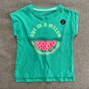 2T okie dokie watermelon shirt with zipper